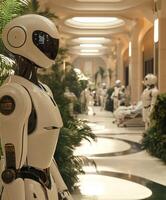 Future hospital integrates advanced robotic assistance technology photo