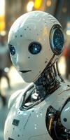 Future hospital robot assistant showcasing advanced technology photo