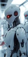 Futuristic hospital featuring advanced robotic technology photo
