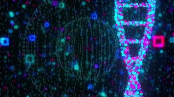 Digital DNA with numbers video