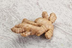 A ginger root on a table photo