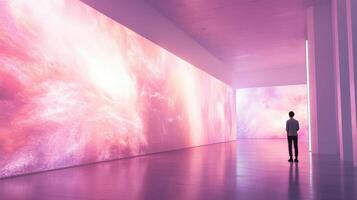 Immersive art installation in a vibrant gallery setting photo