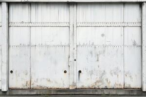 Rusty industrial garage doors in need of renovation photo