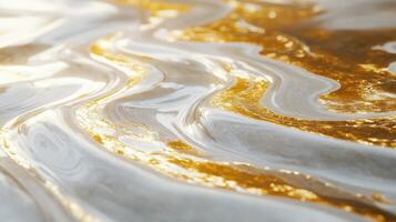 Elegant gold and white abstract texture with flowing patterns photo