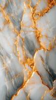 Elegant marble surface with golden veins and patterns photo