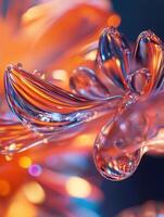 Colorful glass decoration with intricate design details photo