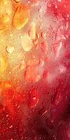 Colorful abstract texture with warm hues and droplets photo