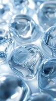 Clear glass beads arranged in a decorative pattern photo