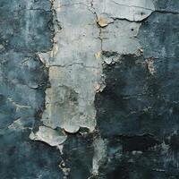 Textured wall with peeling paint in urban setting photo