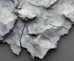 Cracked gray surface showing texture and erosion patterns photo