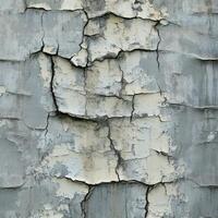 Cracked and peeling wall texture in a faded urban setting photo