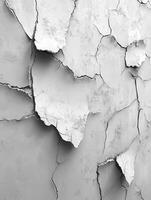 Cracked gray wall surface showing weathered texture photo