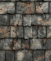 Textured grey shingles with visible cracks and weathering photo