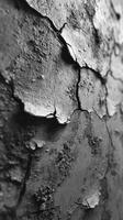 Cracked texture revealing layers on a weathered surface photo