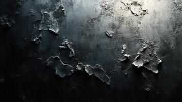 Weathered metallic surface with paint peeling away photo