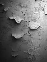 Cracked and peeling wall texture in monochrome style photo