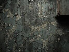 Textured wall with peeling paint in an urban setting photo