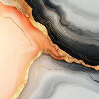 Swirling abstract patterns with gold accents in warm tones photo
