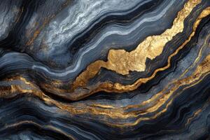 Elegant abstract pattern with gold and gray waves photo