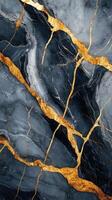 Elegant black and gold marble texture with striking patterns photo