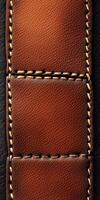 Detailed texture of leather stitching showcasing craftsmanship photo