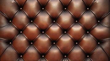 Luxurious brown tufted upholstery for elegant interiors photo
