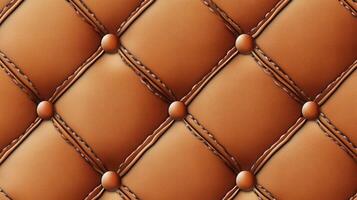 Textured leather background with intricate stitching design photo