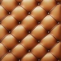 A close up of a brown leather upholstered sofa photo