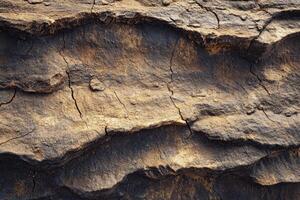 Textured rock formations showing natural erosion patterns photo