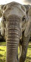 Majestic elephant captures attention in lush green surroundings photo