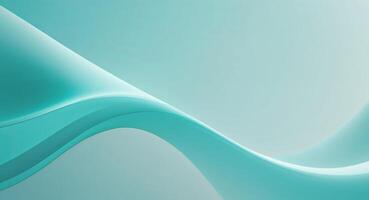 Turquoise Abstract Background With Smooth Curves and Gentle Gradients photo