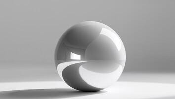 Peaceful Abstract Sphere with Modern Technology Vibes. photo