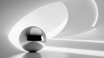 Peaceful Abstract Sphere with Modern Technology Vibes photo