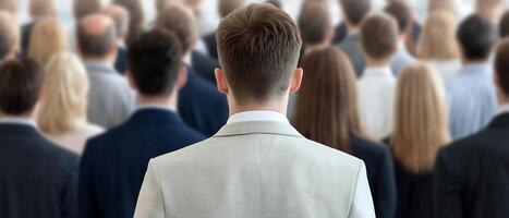 Professional Attendees Networking at a Business Conference Event photo