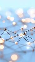 Network connection, abstract, glowing, nodes, digital, technology, background bokeh, data visualization photo