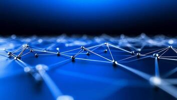 Abstract Network Connection, Digital Data Flow, Global Communication, Technology Background, Web Concept photo