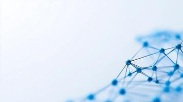 Blue network connection, abstract background, technology concept, website banner photo