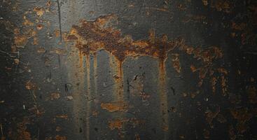 A close up of a rusty metal wall photo