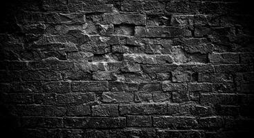 Black and white photo of a brick wall