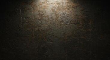 A dark room with a light shining on it photo