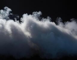 A large cloud of smoke is seen in the sky photo