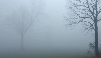 A foggy day in the park photo