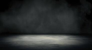 An empty room with a dark background photo