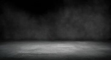 An empty room with smoke coming out of the walls photo