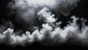 White smoke on a black background photo