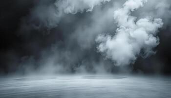 A black and white photo of a steamy room
