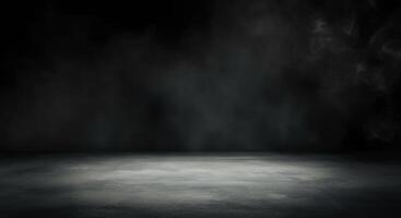 An empty room with smoke coming out of the ceiling photo