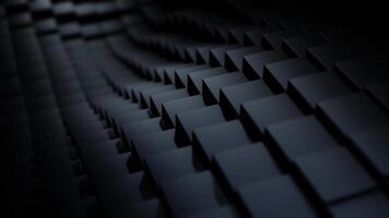 Abstract dark black wavy cubic design with seamless flow and dynamic motion loop animation video