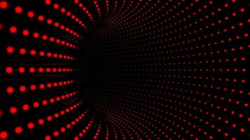 Red and black dots on a black background video