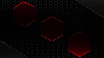 Red Spinning Hexagon Abstract Design with Geometric Depth and Dynamic Movement in 3D Animation Loop Animation video